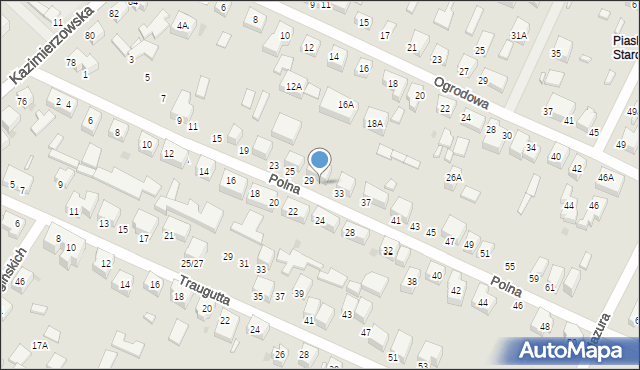 Siedlce, Polna, 31, mapa Siedlce