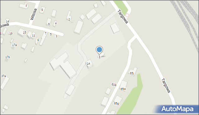 Siedlce, Południowa, 1, mapa Siedlce