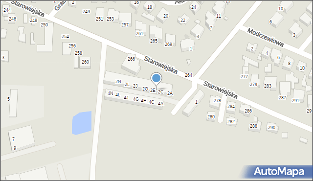 Siedlce, Potockiego Pantaleona, 2D, mapa Siedlce