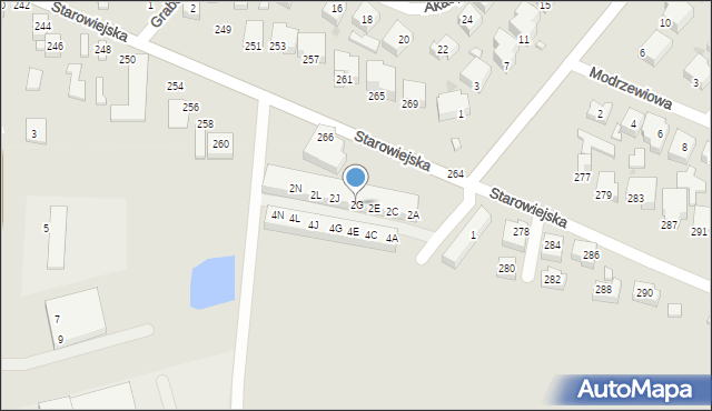 Siedlce, Potockiego Pantaleona, 2G, mapa Siedlce