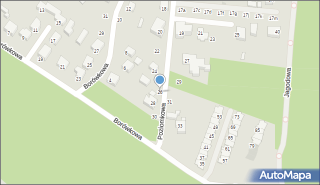 Siedlce, Poziomkowa, 26, mapa Siedlce