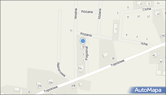 Siedlec, Pogodna, 5, mapa Siedlec
