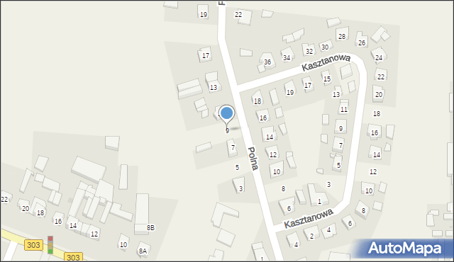 Siedlec, Polna, 9, mapa Siedlec