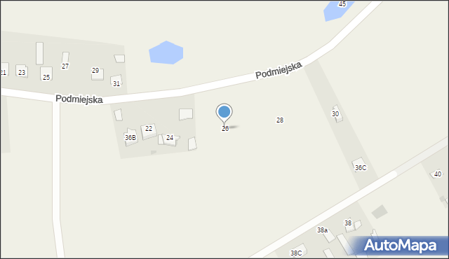 Siedlin, Podmiejska, 26, mapa Siedlin