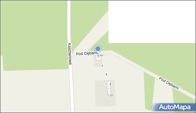 Siedliska, Pod Dębami, 2, mapa Siedliska