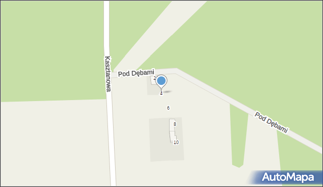 Siedliska, Pod Dębami, 4, mapa Siedliska