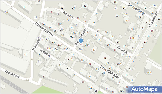 Siemianowice Śląskie, Powstańców, 30, mapa Siemianowice Śląskie