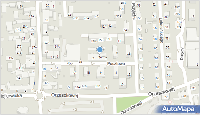 Siemianowice Śląskie, Pocztowa, 5A, mapa Siemianowice Śląskie