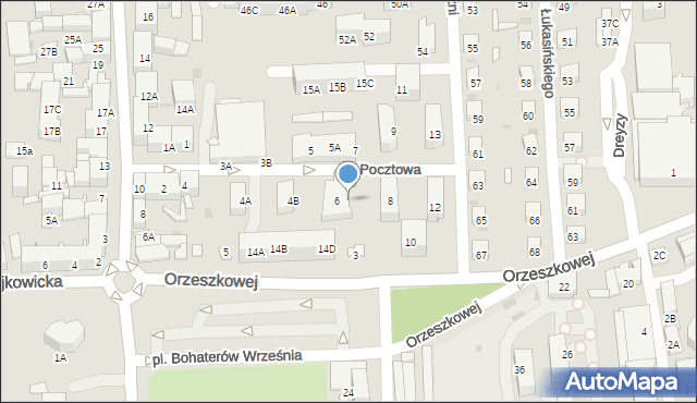 Siemianowice Śląskie, Pocztowa, 6A, mapa Siemianowice Śląskie