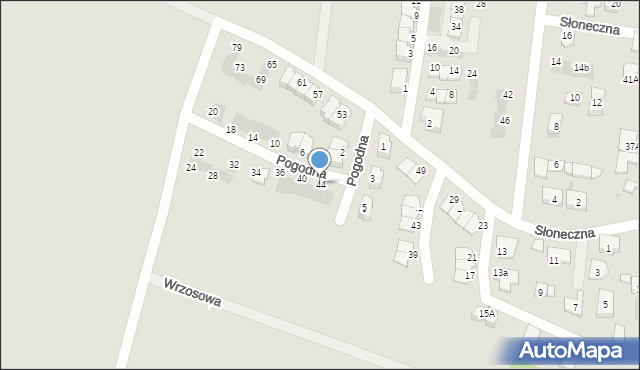 Siemianowice Śląskie, Pogodna, 44, mapa Siemianowice Śląskie