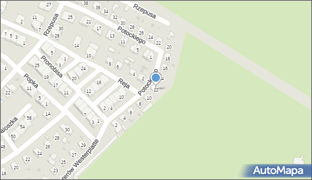 Siemianowice Śląskie, Potockiego Wacława, 12, mapa Siemianowice Śląskie