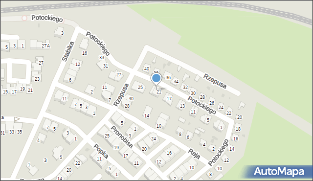 Siemianowice Śląskie, Potockiego Wacława, 23, mapa Siemianowice Śląskie