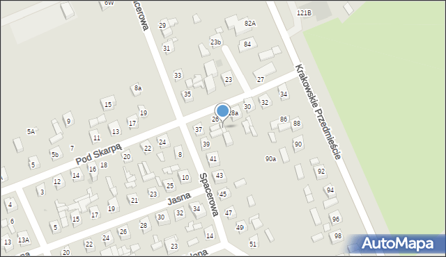 Sieradz, Pod Skarpą, 28, mapa Sieradz
