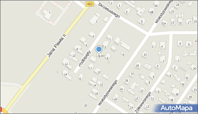 Sieradz, Podbipięty Longinusa, 5, mapa Sieradz