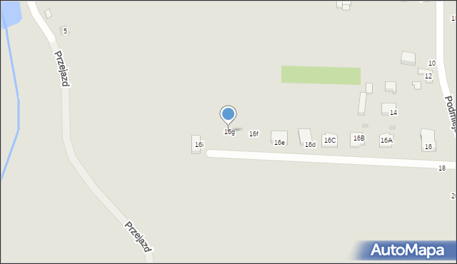 Sieradz, Podmiejska, 16g, mapa Sieradz