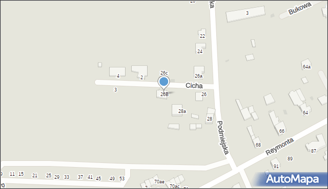 Sieradz, Podmiejska, 26B, mapa Sieradz