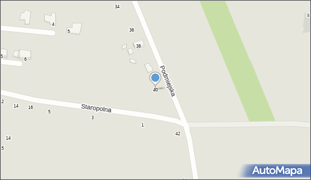 Sieradz, Podmiejska, 40, mapa Sieradz