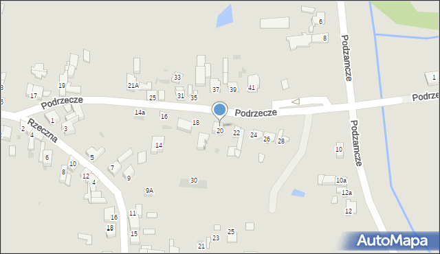 Sieradz, Podrzecze, 20A, mapa Sieradz