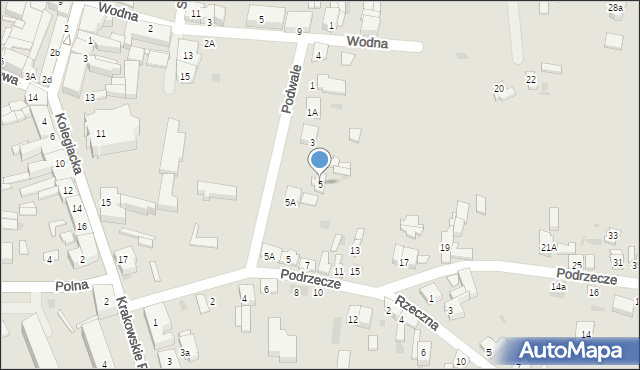 Sieradz, Podwale, 5, mapa Sieradz