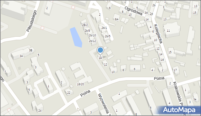 Sieradz, Polna, 14, mapa Sieradz