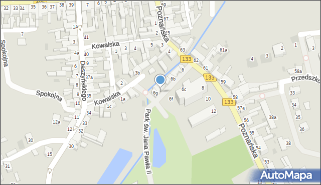 Sieraków, Poznańska, 6e, mapa Sieraków