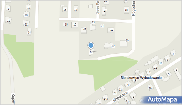 Sierakowice, Pogodna, 24, mapa Sierakowice