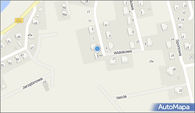 Sierakowice, Popiełuszki Jerzego, bł. ks., 3, mapa Sierakowice