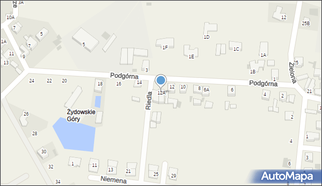 Sierakowo, Podgórna, 12A, mapa Sierakowo