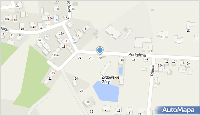 Sierakowo, Podgórna, 20, mapa Sierakowo