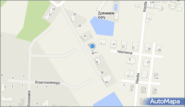 Sierakowo, Podgórna, 34, mapa Sierakowo