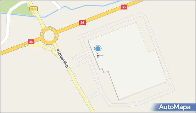 Sierakowo, Poznańska, 32, mapa Sierakowo