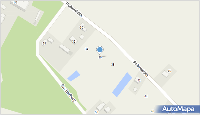 Sieroszowice, Polkowicka, 36, mapa Sieroszowice