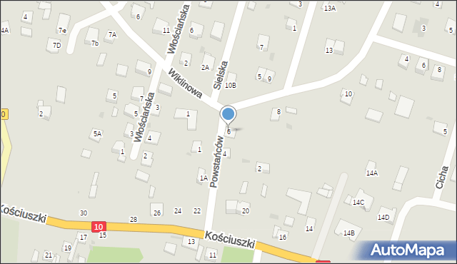 Sierpc, Powstańców, 6, mapa Sierpc