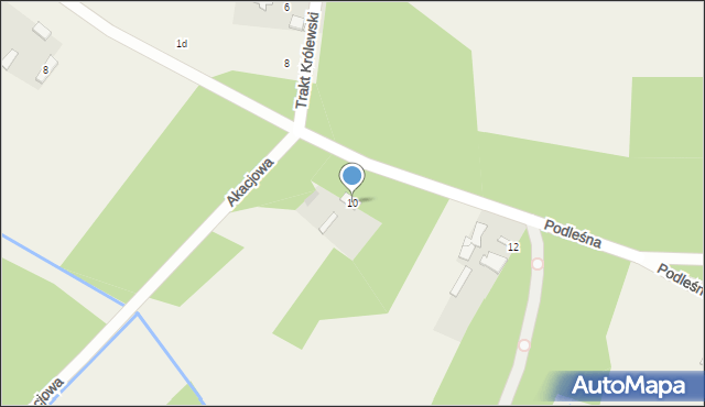 Sierzchów, Podleśna, 10, mapa Sierzchów