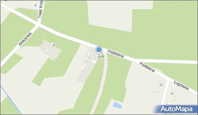 Sierzchów, Podleśna, 12, mapa Sierzchów