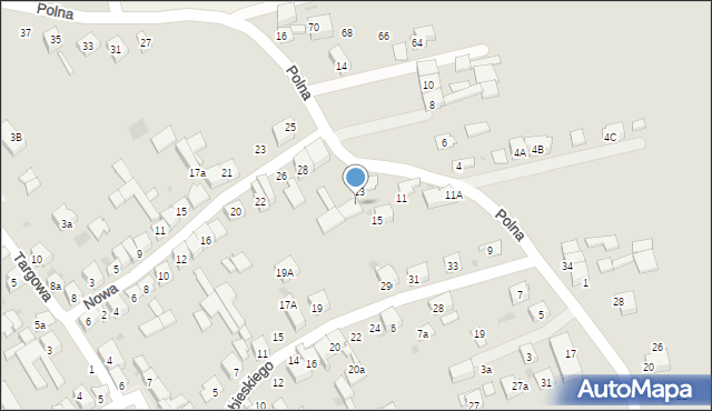 Skała, Polna, 13a, mapa Skała