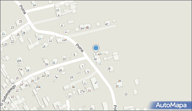 Skała, Polna, 2, mapa Skała