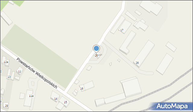 Skalmierzyce, Powstańców Wielkopolskich, 20, mapa Skalmierzyce