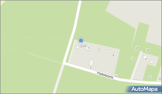 Skaryszew, Podolszyny, 1, mapa Skaryszew