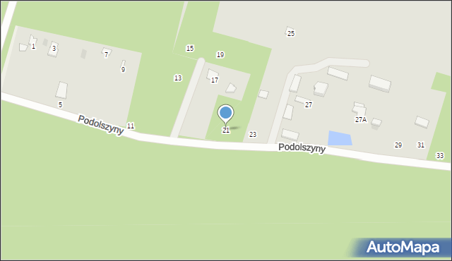 Skaryszew, Podolszyny, 21, mapa Skaryszew