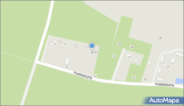 Skaryszew, Podolszyny, 9, mapa Skaryszew
