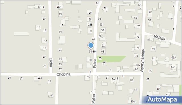 Skaryszew, Polna, 36, mapa Skaryszew