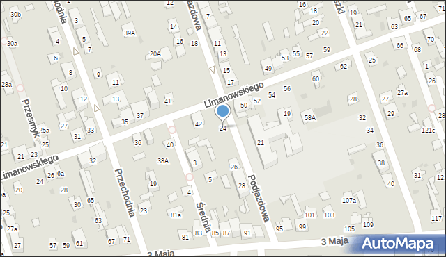 Skarżysko-Kamienna, Podjazdowa, 24, mapa Skarżysko-Kamienna