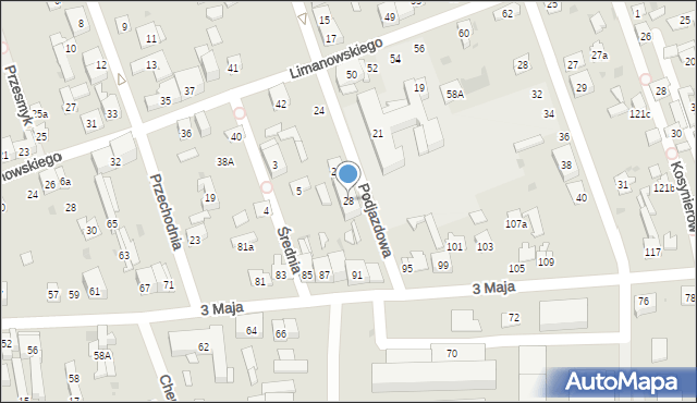 Skarżysko-Kamienna, Podjazdowa, 28, mapa Skarżysko-Kamienna