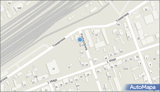 Skarżysko-Kamienna, Podjazdowa, 4, mapa Skarżysko-Kamienna