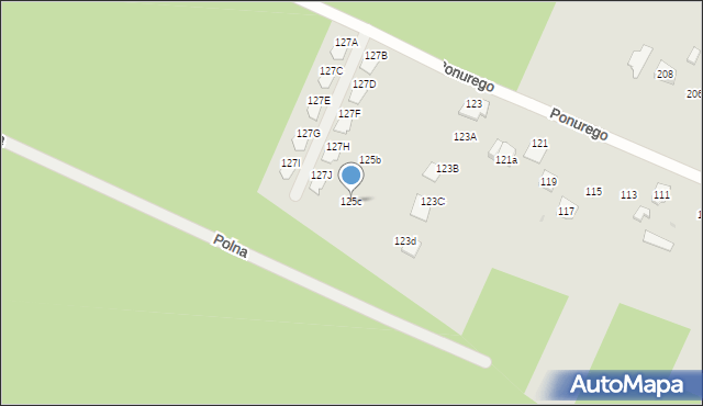 Skarżysko-Kamienna, Ponurego, 125c, mapa Skarżysko-Kamienna