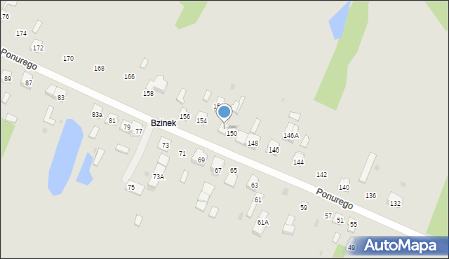 Skarżysko-Kamienna, Ponurego, 152, mapa Skarżysko-Kamienna