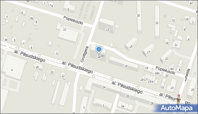 Skarżysko-Kamienna, Popiełuszki Jerzego, bł. ks., 14, mapa Skarżysko-Kamienna