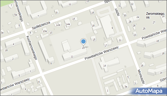 Skarżysko-Kamienna, Powstańców Warszawy, 13, mapa Skarżysko-Kamienna