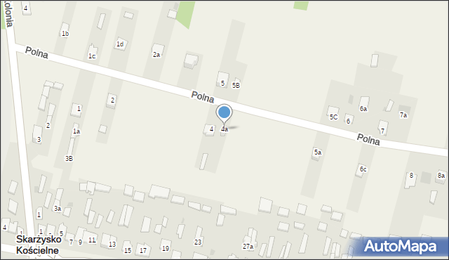 Skarżysko Kościelne, Polna, 4a, mapa Skarżysko Kościelne